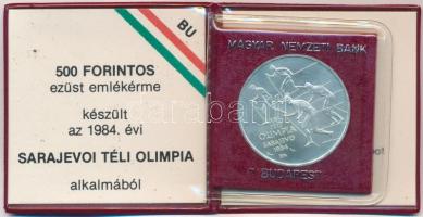 1984. 500Ft Ag Sarajevoi Téli Olimpia eredeti tokban, tanúsítvánnyal T:BU  Adamo EM76