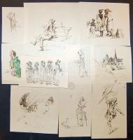 10 db XIX. századi kisgrafika