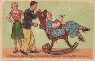 10 db RÉGI humoros grafikai motívumlap, vegyes minőség / 10 pre-1945 humorous graphic motive postcar...