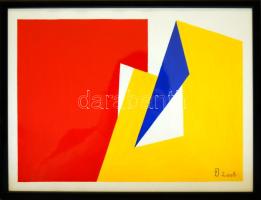 Dévényi János (1956- ): Kapcsolatok (akril) szignózott, keretben 32x42cm