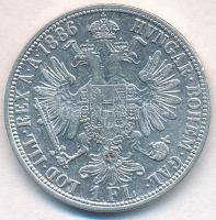 Ausztria 1886. 1Fl Ag "Ferenc József" T:2-,3 
Austria 1886. 1 Florin Ag "Franz Josep...