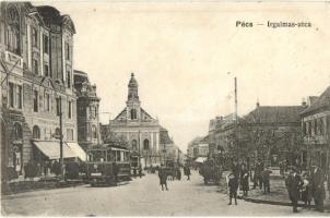 Pécs, Irgalmas utca, villamos (EK)