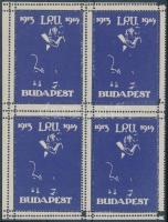 1914 I.P.U. kék levélzáró négyestömb