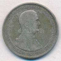 1930. 5P Ag &quot;Horthy jobbra&quot; T:2-,3 patina Adamo P8