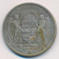 1930. 5P Ag "Horthy jobbra" T:2-,3 patina
Adamo P8