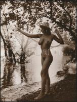 cca 1984 Vízparti romantika, 2 db vintage fotóművészeti alkotás jelzés nélkül, Menesdorfer Lajos (19...