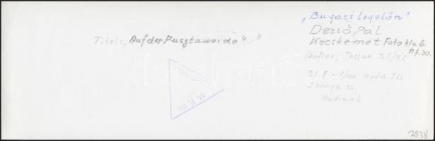 cca 1960 Dezső Pál (?-?) kecskeméti fotóművész 3 db vintage alkotása, kettő feliratozva, 8x23 cm és ...