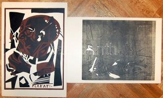 Kondor Béla (1931-1972) 13 db offszet kép sorozat 42x29cm (1 db és a borító sérült)