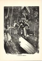 1962 12 magyar metszet 20x15cm, 500 sorszámozott példányban készült ajándék mappa benne Gross Arnold metszet