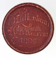 1896KB 1K Ag "Millenium" kissé kopottas állapotban lévő eredeti bordó "Milleniumi Kor...