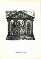 1962 12 magyar metszet 20x15cm, 500 sorszámozott példányban készült ajándék mappa benne Gross Arnold...