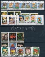 1964-1996 Gomba motívum 8 klf sor 4 stecklapon 1964-1996 Mushroom 8 sets