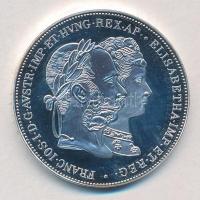 DN "Osztrák-Magyar Monarchia pénzei utánveretben - 1879. 2 Gulden" ezüstözött Cu-Ni emléké...