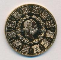 DN "Osztrák-Magyar Monarchia pénzei utánveretben - 1873. 4 Dukát" aranyozott Cu-Ni emlékér...