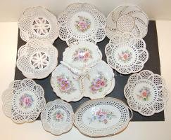 10 részes, kézzel festett, dekoratív porcelán kínálókészlet (kolozsvári)