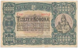 1923. 10.000K "Magyar Pénzjegynyomda Rt. Budapest" T:III szép papír