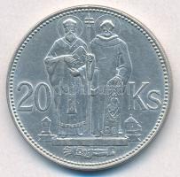 Szlovákia 1941. 20K Ag "Cirill és Metód" T:2  Slovakia 1941. 20 Korun Ag "St. Kyrill and St. Methodius" C:XF