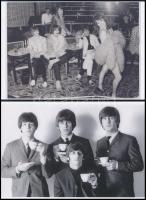 cca 1966 Beatles együttes, Fekete György (1904-1990) budapesti fényképész hagyatékában fellelt 2 db repró negatív mai nagyítása, 10x15 cm