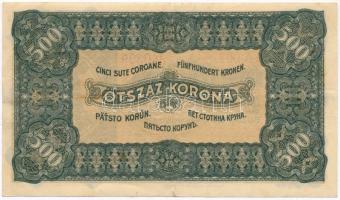 1923. 500K "Magyar Pénzjegynyomda Rt. Budapest" nyomdahely jelöléssel T:III szép papír
