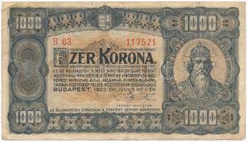 1923. 1000K nyomdahely jelölés nélkül T:III