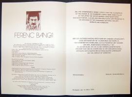 Banga Ferenc (1947- ) Árgyélus mesél szignált rézkarc merített papíron (EA I/XV. jelzéssel) 42x30cm ...