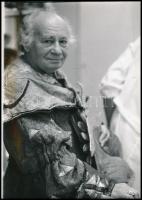 1989 Szegedi Szabadtéri Játékok, Szabó Miklós (1909-1999) operaénekes az utolsó szerepében, 18x12,5 cm