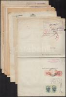 cca 1940 10 db okmány okmánybélyegekkel és törvénykezési illetékbélyegekkel