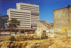 cca 1972 Kecskeméti városképek, 9 db vintage színes dia Vincze János (1922-1998) kecskeméti fotóművé...