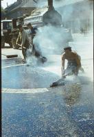 cca 1972 Kecskeméti városképek, 9 db vintage színes dia Vincze János (1922-1998) kecskeméti fotóművé...