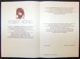 Kőnig Róbert (1951- ) számozott, szignált linómetszet merített papíron (EA II/XV. jelzéssel) 42x30cm...