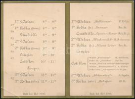 1906 Meghívó Ferenc József császár asztalához udvari bálra, hátoldalán a táncrenddel / Invitation on...