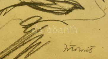 Istokovits jelzéssel: Vázlat rajz. Ceruza, papír, üvegezett keretben, 22×29 cm