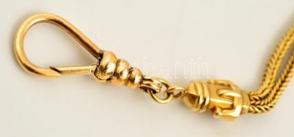 cca 1900 Arany óralánc, 14 K arany, rubinkővel. Jelzett. / cca 1900 Gold watchchain. 14 C with rubin...