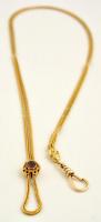 cca 1900 Arany óralánc, 14 K arany, rubinkővel. Jelzett. / cca 1900 Gold watchchain. 14 C with rubin...