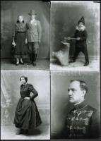 cca 1926 Eger, a Foto-GRÁF műterem hagyatékában levő 13 db vintage üveglemez negatívról készült mai ...