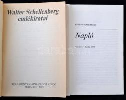 Vegyes könyvtétel, 2 db:
Joseph Goebbels: Napló. Fordította Ács Zoltán, Gyurkó László. Bp., 1994, D...