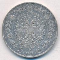 Ausztria 1907. 5K Ag "Ferenc József" T:2 kis ph.
Austria 1907. 5 Corona Ag "Franz Jo...