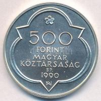 1990. 500Ft Ag "Mátyás király - Buda" T:BU 
Adamo EM114