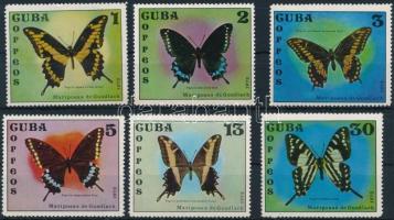 Butterfly set, missing Mi 1805, Pillangó sor 6 értéke (hiányzik/missing Mi 1805)