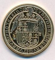 DN "Történelmi aranypénzek - Ferdinánd és Izabella 1479-1504" aranyozott Cu-Ni utánveret &...