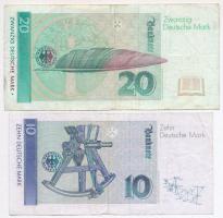 Németország 1991. 20M + 1993. 10M T:III,III- fo.
Germany 1991. 20 Mark + 1993. 10 Mark C:F,VG spott...