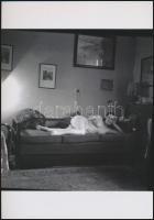 cca 1974 Esküvő előtt, szolidan erotikus fényképek, 4 db vintage negatívról készült mai nagyítások, 25x18 cm / 4 erotic photos, 25x18 cm