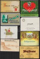 43 db modern italcímke, magyar és külföldi, sok héber felirattal, köztük egyformák, különböző méretben