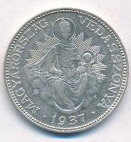 1937. 2P Ag "Madonna" T:2-  Adamo P7