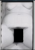 cca 1970 Mindent bele, szolidan erotikus fényképek, 4 db vintage negatívról készült mai nagyítások, ...