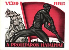 A Magyar Tanácsköztársaság Plakátjai; Világ proletárjai egyesüljetek! 1975. - 16 darabos sorozat / Posters of the Hungarian Soviet Republic - postcard series with 16 postcards