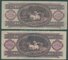 1957+1960. 100Ft (2klf) T:II,II/III