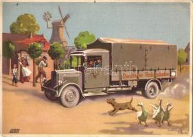 Deutsche Reichsbahn. Güterkraftwagen / WWII German State Railway. cargo automobile s: A. Steinka (EK)
