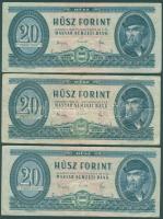 1965. 20Ft (3x) T:II/III,III