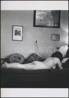 cca 1977 Kellem, küllem, bűbáj, szolidan erotikus fényképek, 4 db vintage negatívról készült mai nag...